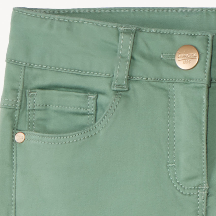 Pantalon slim en twill uni pour fille 