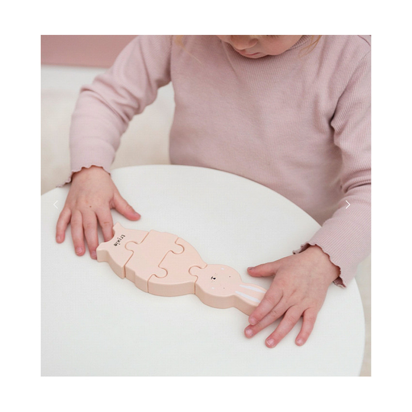 Dierenvormpuzzel in hout - Mrs Rabbit 