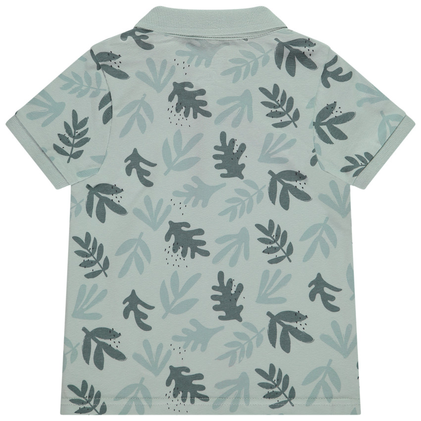 Polo korte mouwen met bladerenprint voor baby jongen 