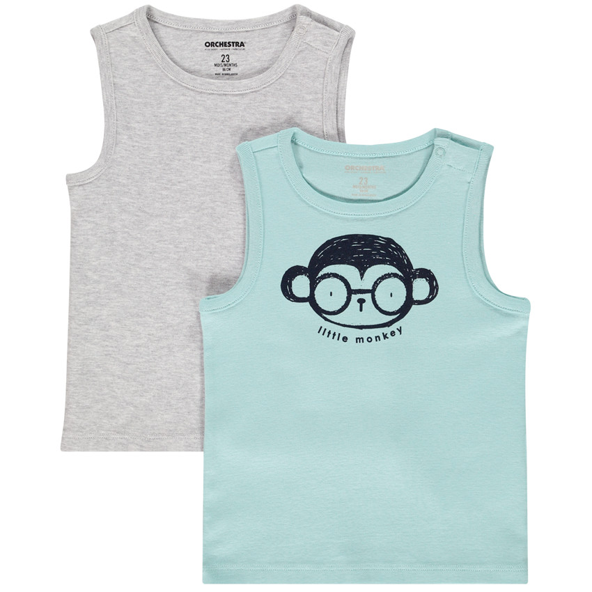 Lot de 2 débardeurs pour bébé garçon 