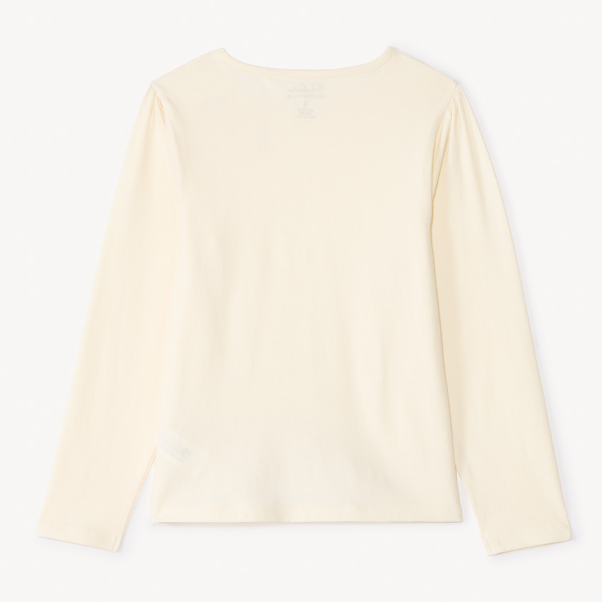 T-shirt met lange mouwen met een fantasie snit en strass voor meisjes 