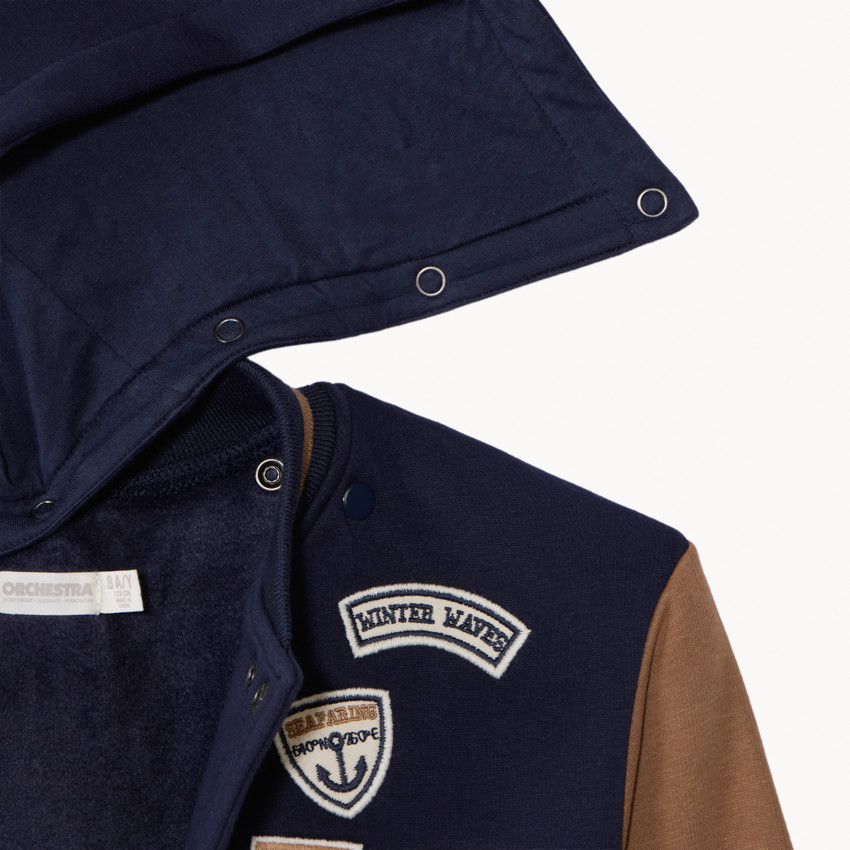 Veste à capuche et col teddy contrecollé garçon 