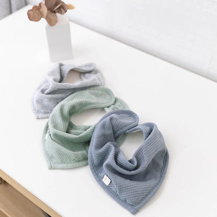 Bavoir Bandana waterproof Lunar Waffle Bio 25cm 