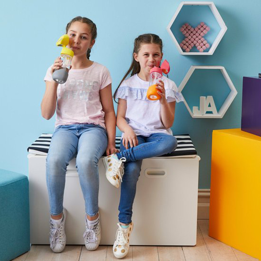 Gourde Tritan avec paille en silicone pour enfants 450ml Emerald Forest 