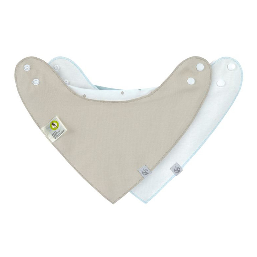 Lot de 2 bavoirs bandanas imperméable Floral 