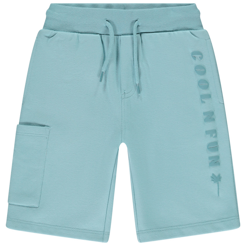 Bermuda en maille uni et puff print pour garçon  