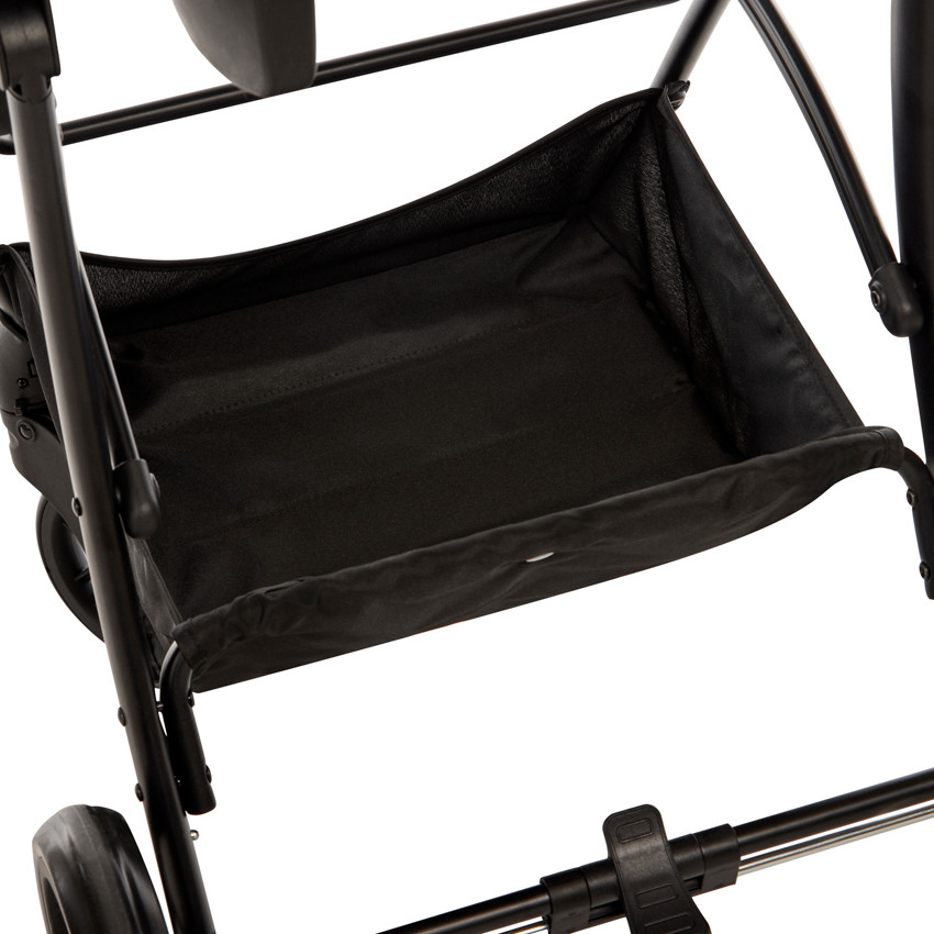 Poussette trio combinée avec siège-auto et couffin gris chiné/noir 