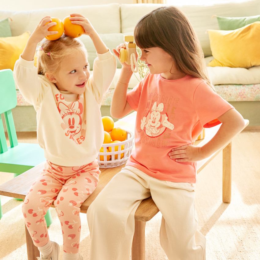 Sweatshirt met Minnie Disney print + legging voor meisjesbaby 