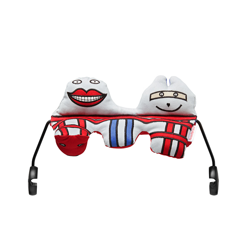 Jouet souple pour transat Grand Sourire - Rouge/Bleu 