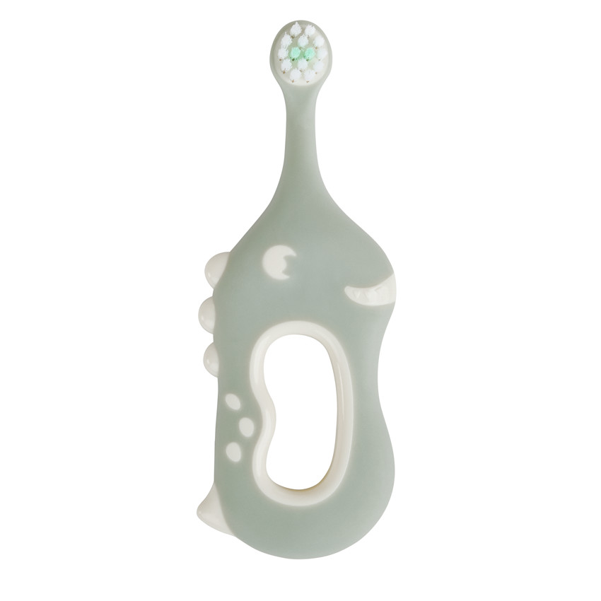 Ergonomische tandenborstel 6M+ Groene dinosaurus 