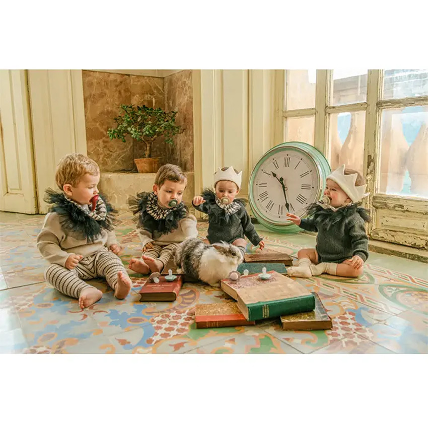 Sucette Wonder silicone Whitecape Grey/Raw Umber 6/18M 2pcs 