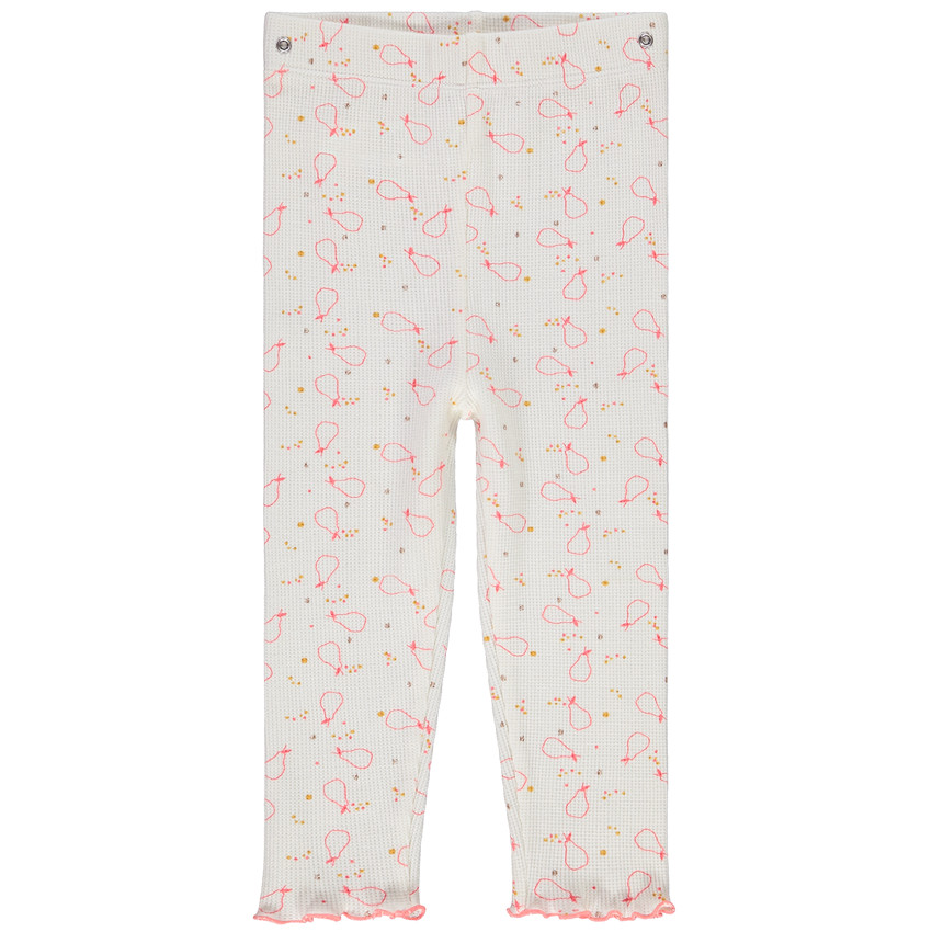 Pyjama 2 pièces nid d'abeille imprimé poires pour bébé fille 