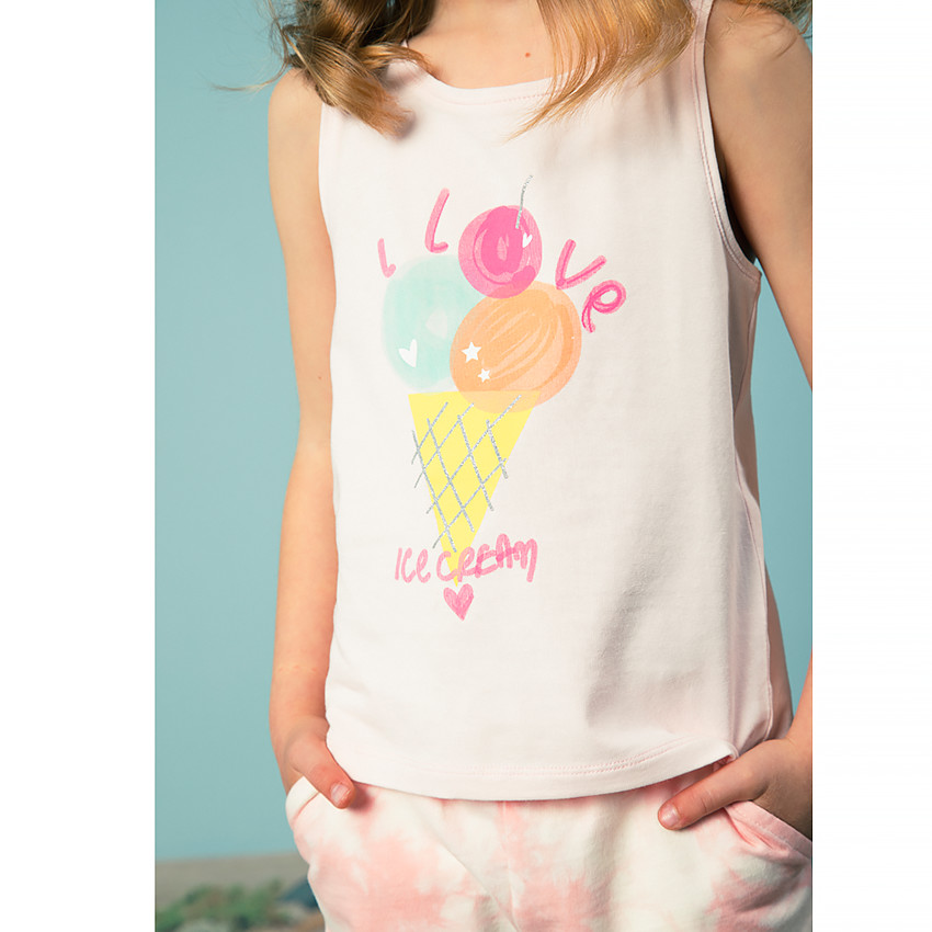 Jersey topje met fantasieprint voor meisjes 