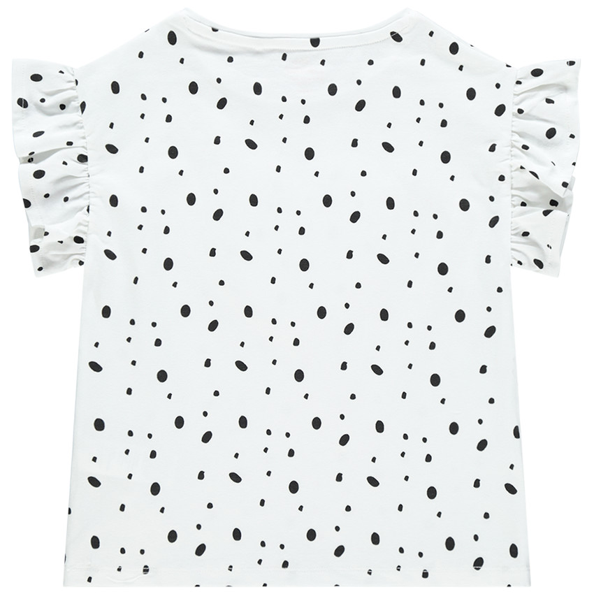 T-shirt manches courtes print 101 Dalmatiens Disney en coton bio pour enfant fille 