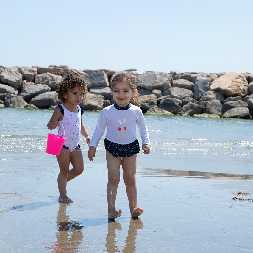 Maillot de bain 1 pièce imprimé cerises pour bébé fille 