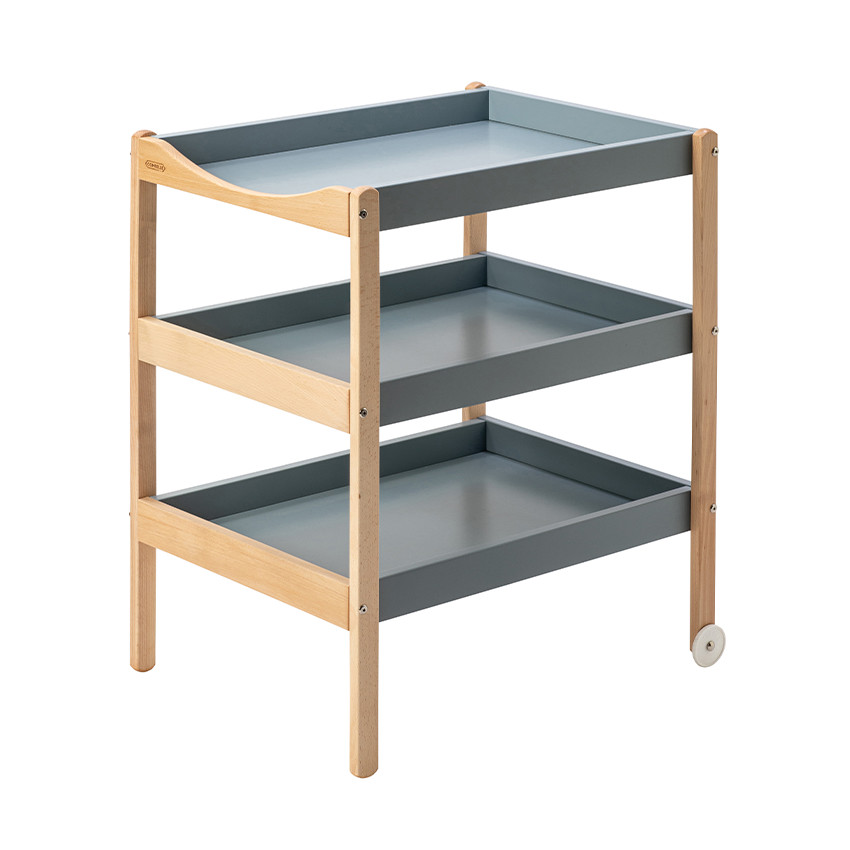 Table à langer Margot hybride bleu gris 