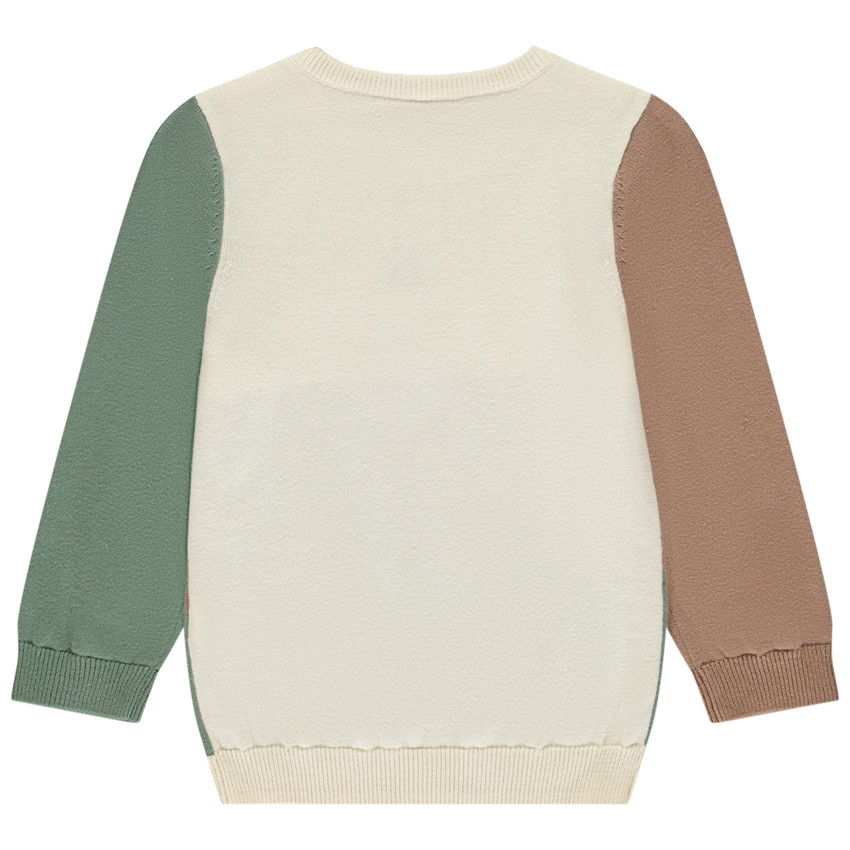 Trui in jacquard met meerdere kleuren voor baby jongen 