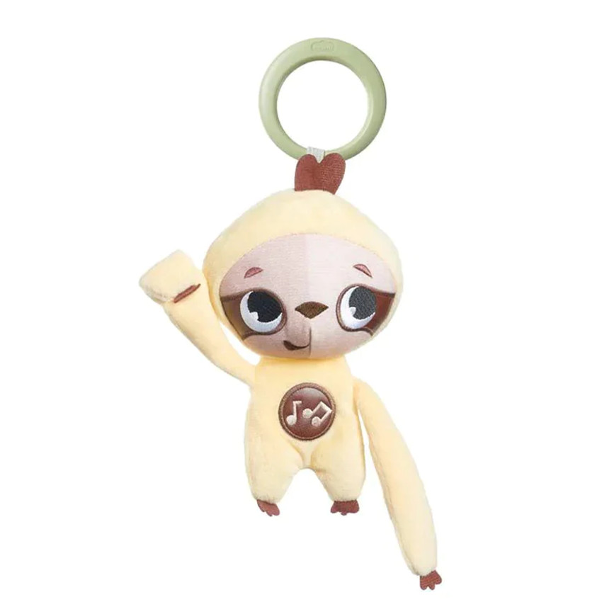 Hochet musical Paresseux avec clip d'attache Boho Chic 