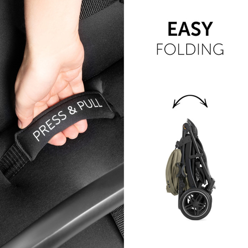 Poussette Rapid 4D Tout Terrain compacte Olive 