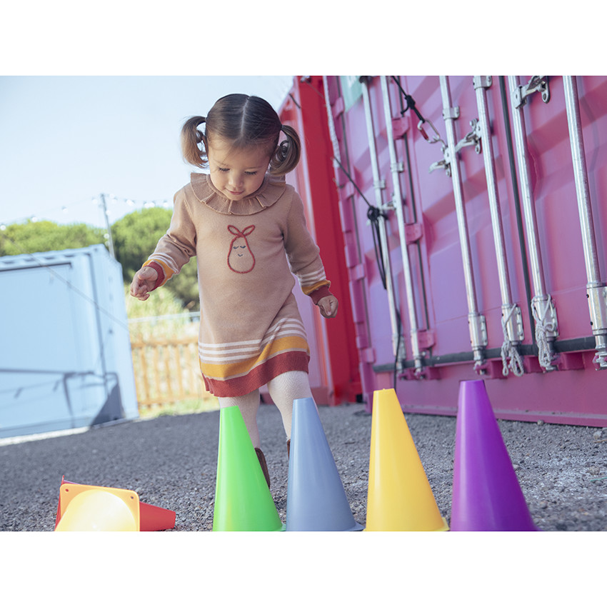 Robe manches longues en tricot pour bébé fille 