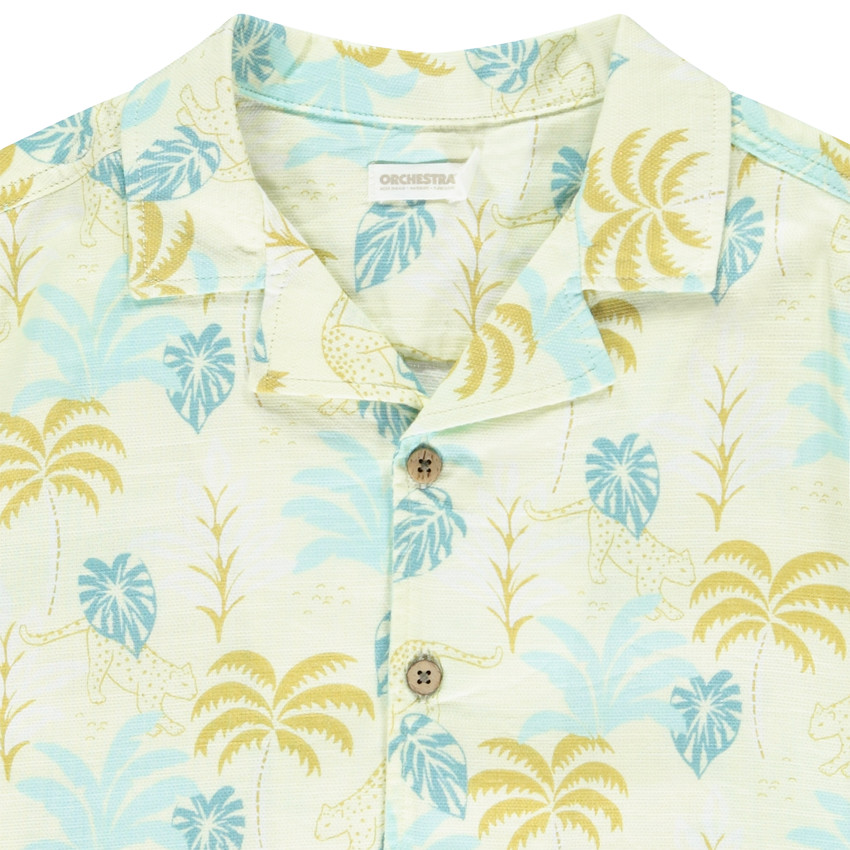 Chemise manches courtes imprimé palmiers pour garçon 