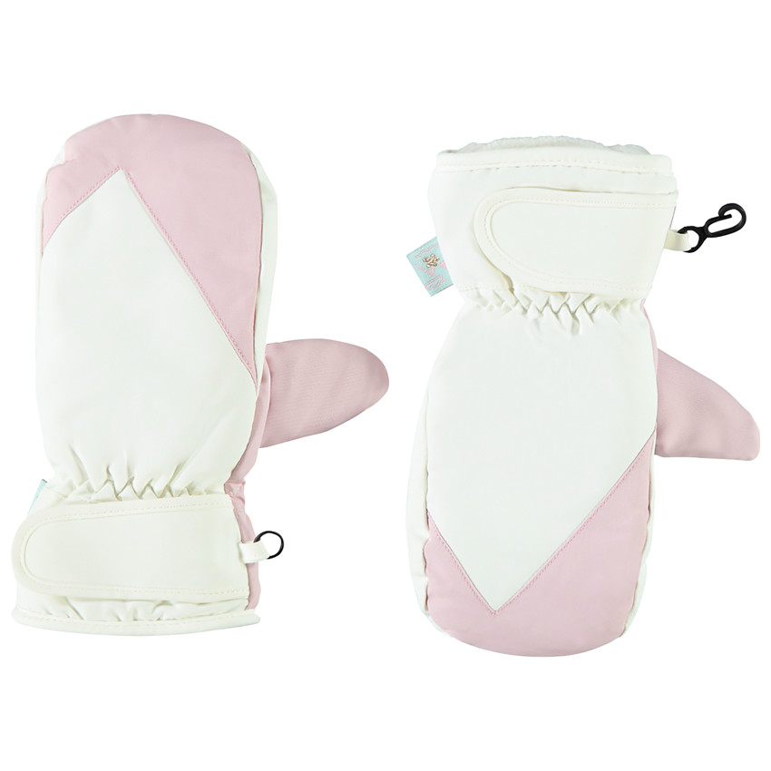 Tweekleurige wanten met microfleece voering voor meisjes 