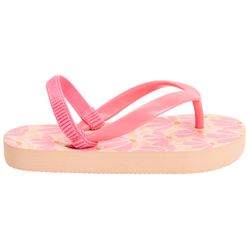 Meisjes slippers met bloemenprint en bandje in de maat 
