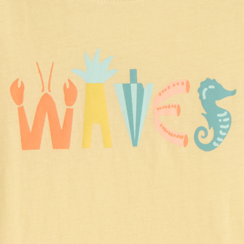 T-shirt manches courtes uni print fantaisie pour bébé garçon 
