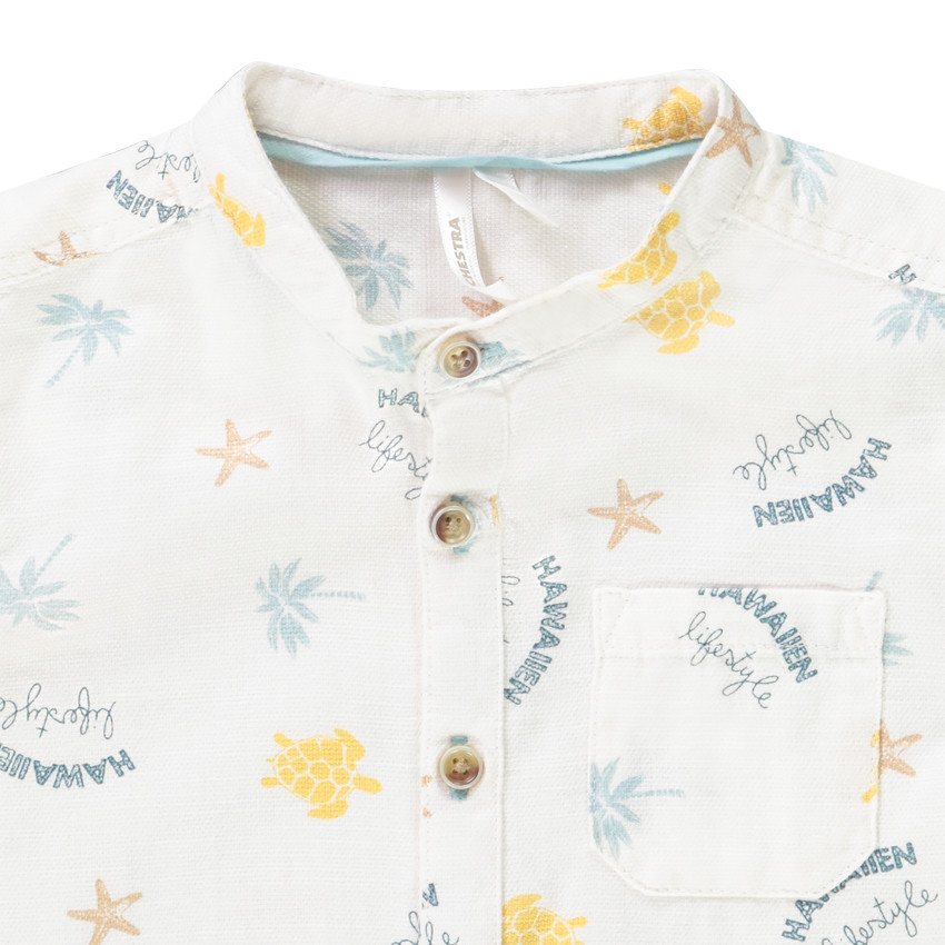 Chemise manches courtes imprimé fantaisie pour bébé garçon 