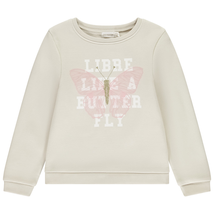 Sweat molleton printé pour fille 