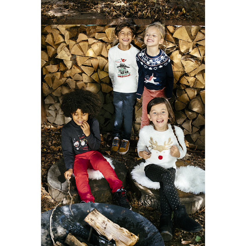 Pull de Noël en tricot motif licorne 