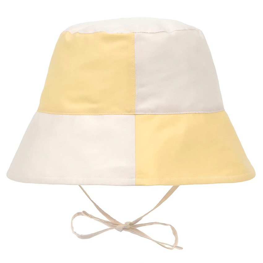 Bob anti-UV T41/44 Checkerboard Pale Yellow/Sea Salt 