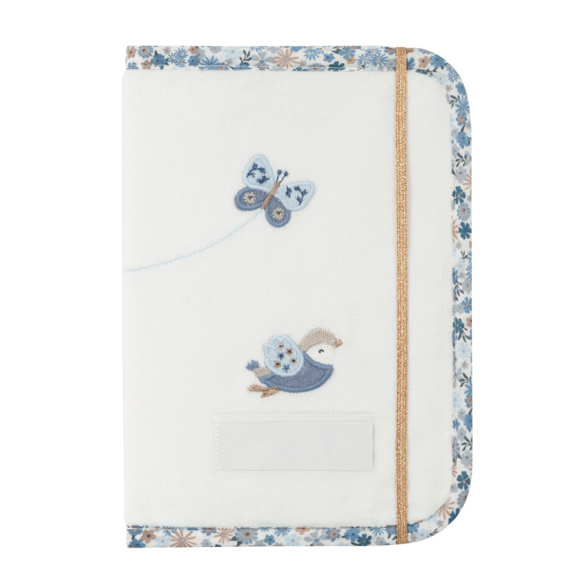 Protège carnet de santé en velours Tiny Flowers 