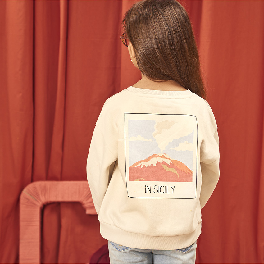 Sweat oversize My Road-Trip in Sicily pour fille 