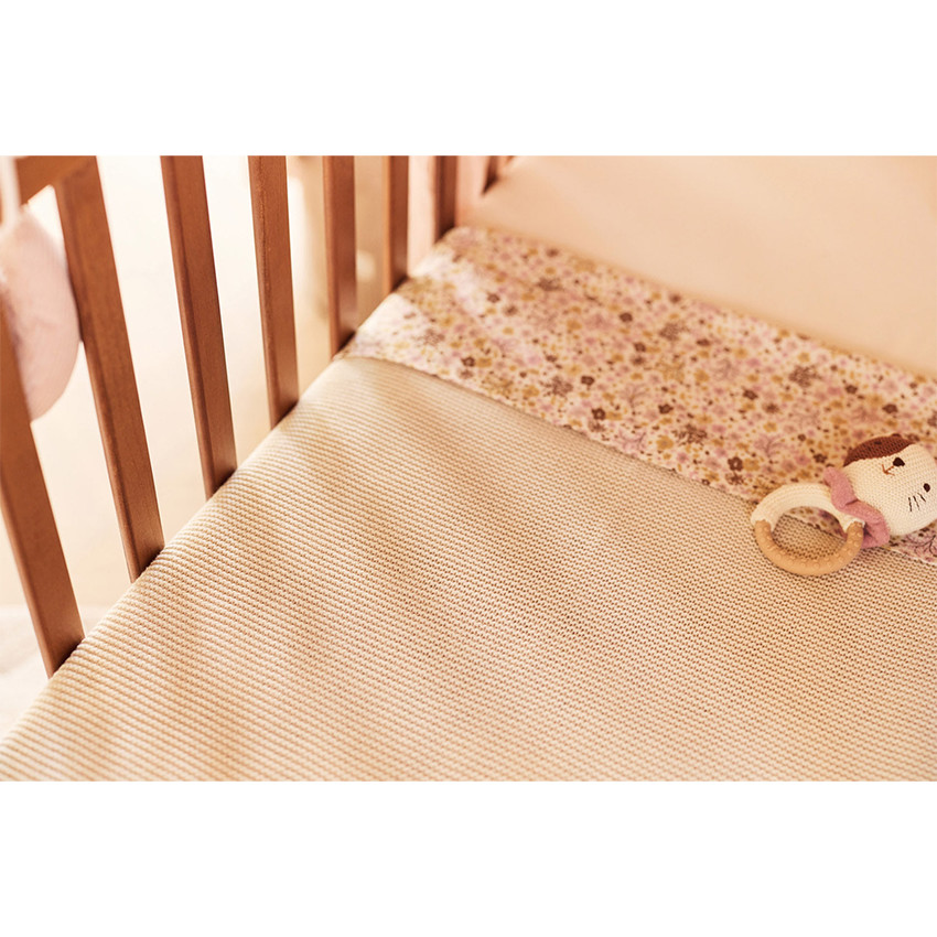 Couverture berceau 75x100cm Tricot Basic Knit Oatmeal 