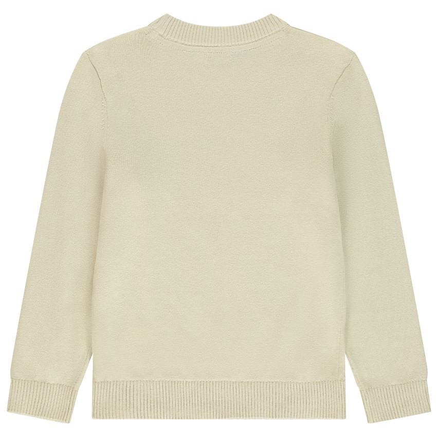 Pull en tricot uni print World pour garçon 