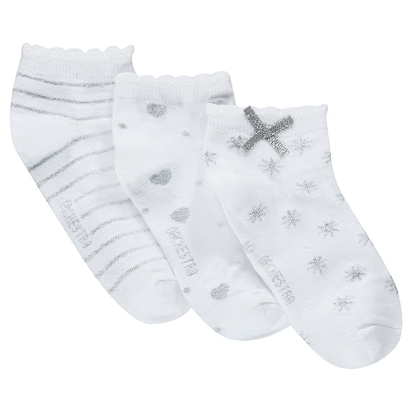 Lot de 3 paires de chaussettes courtes assorties 