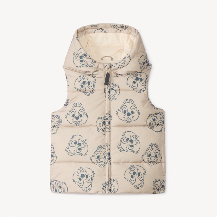 Disney Tic en Tac geprinte mouwloze jas voor babyjongen 