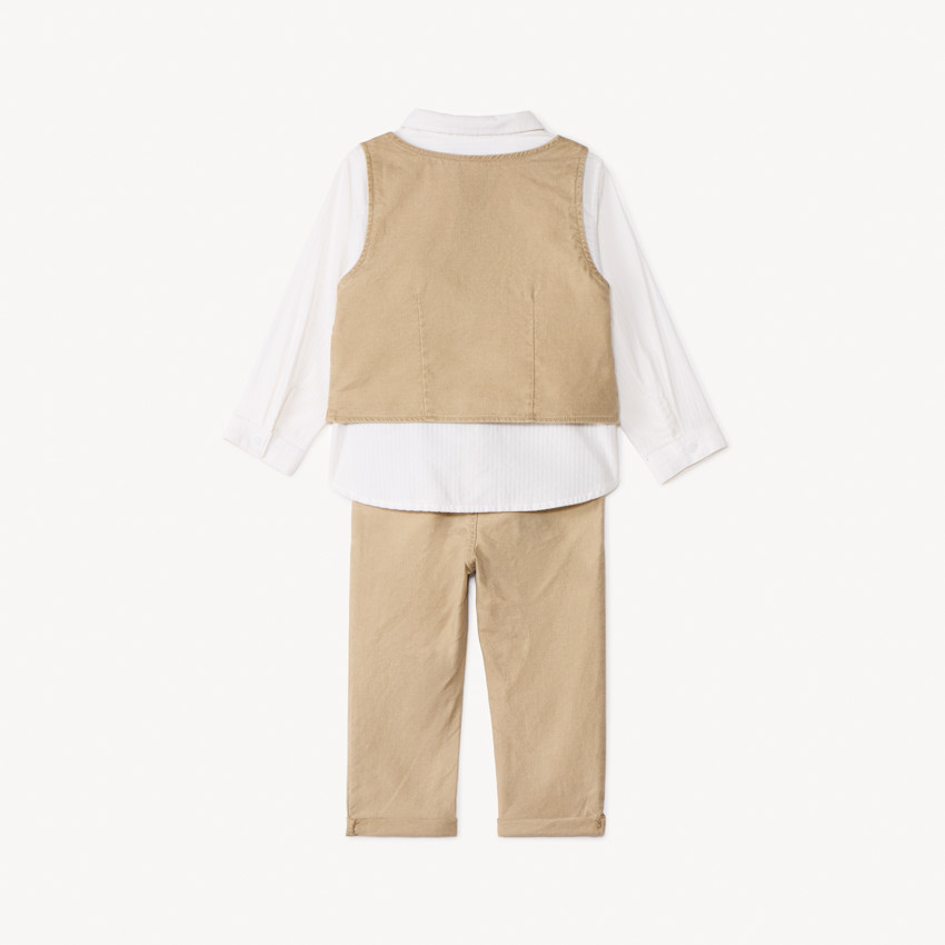Ensemble 3 pièces avec nœud papillon pour bébé garçon 
