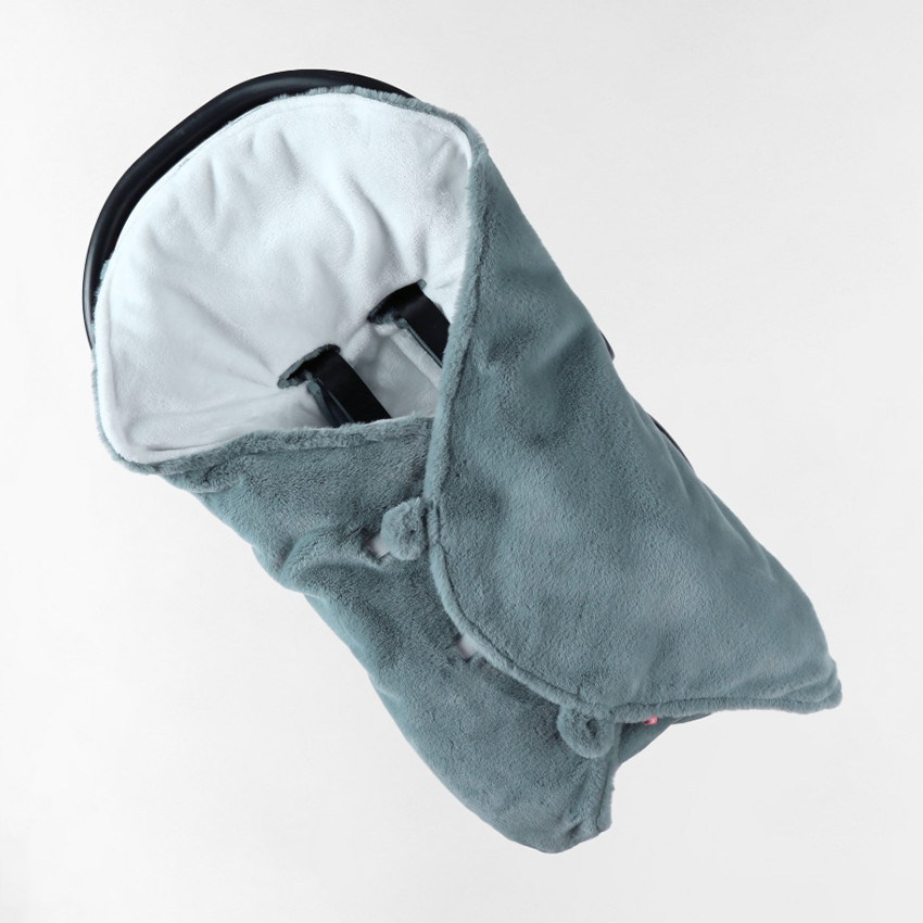 Couverture promenade Fausse Fourrure Bleu Canard MM25 