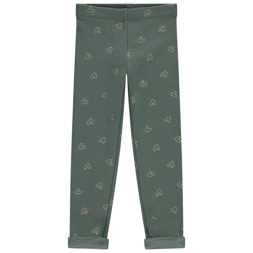 Legging contrecollé en sherpa imprimé fille 