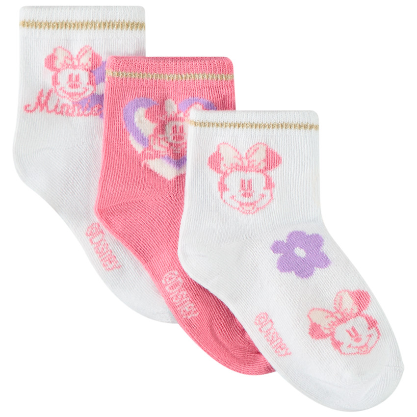 Set van 3 paren van normale sokken Minnie Disney voor meisjes 