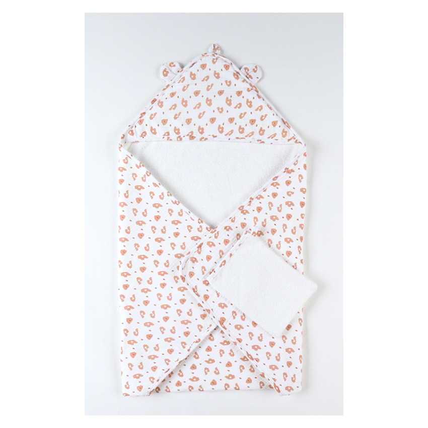 Set de bain + gant de toillette - Leopard - Babou & Kendi 