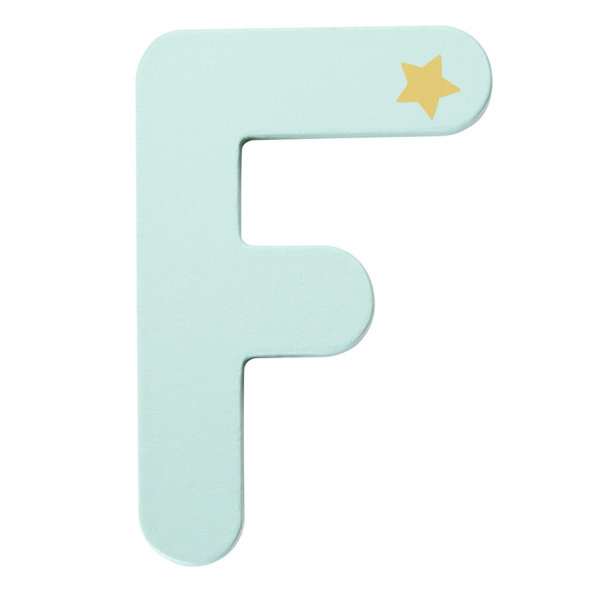 Houten decoratieve letter F 