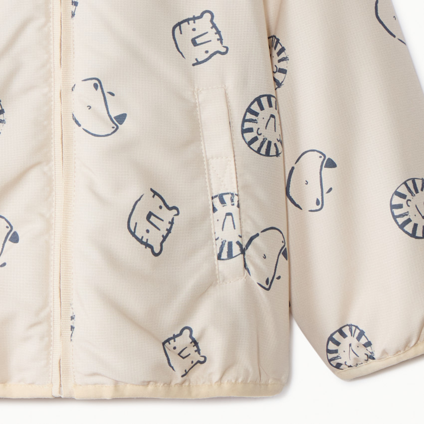 Parka met dierenprint voor babyjongens 