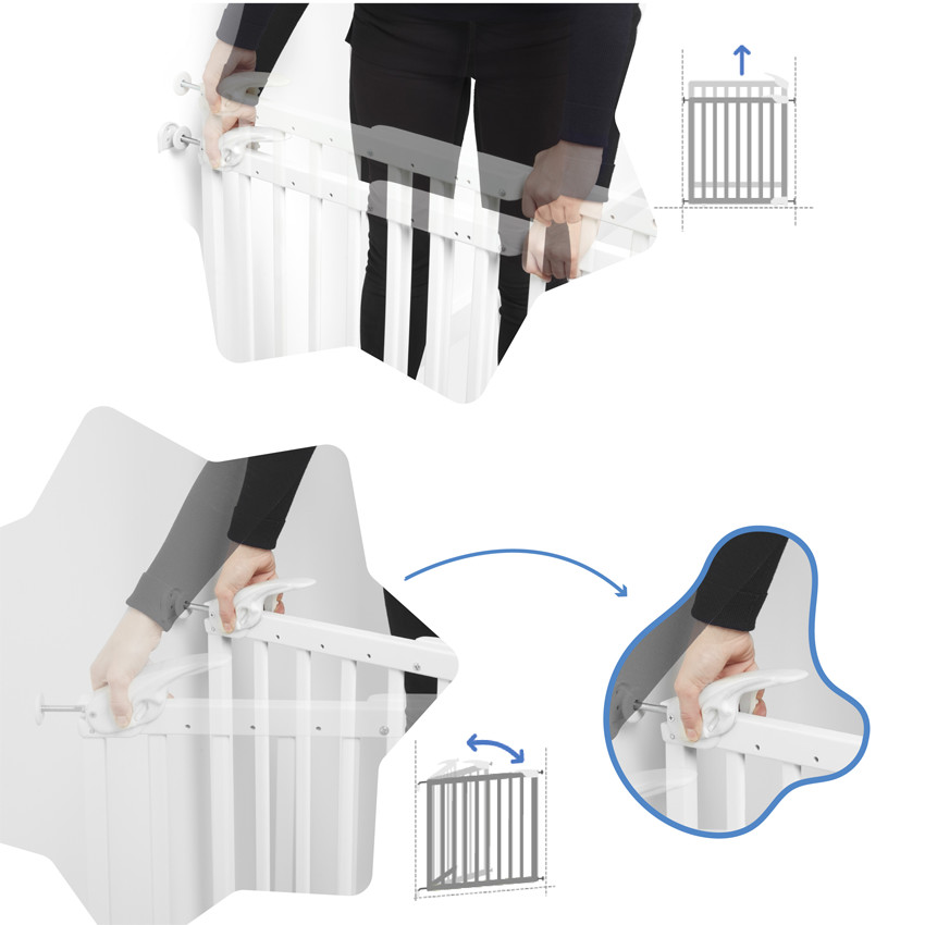 Barrière pression déco Pop ajustable - Blanc 