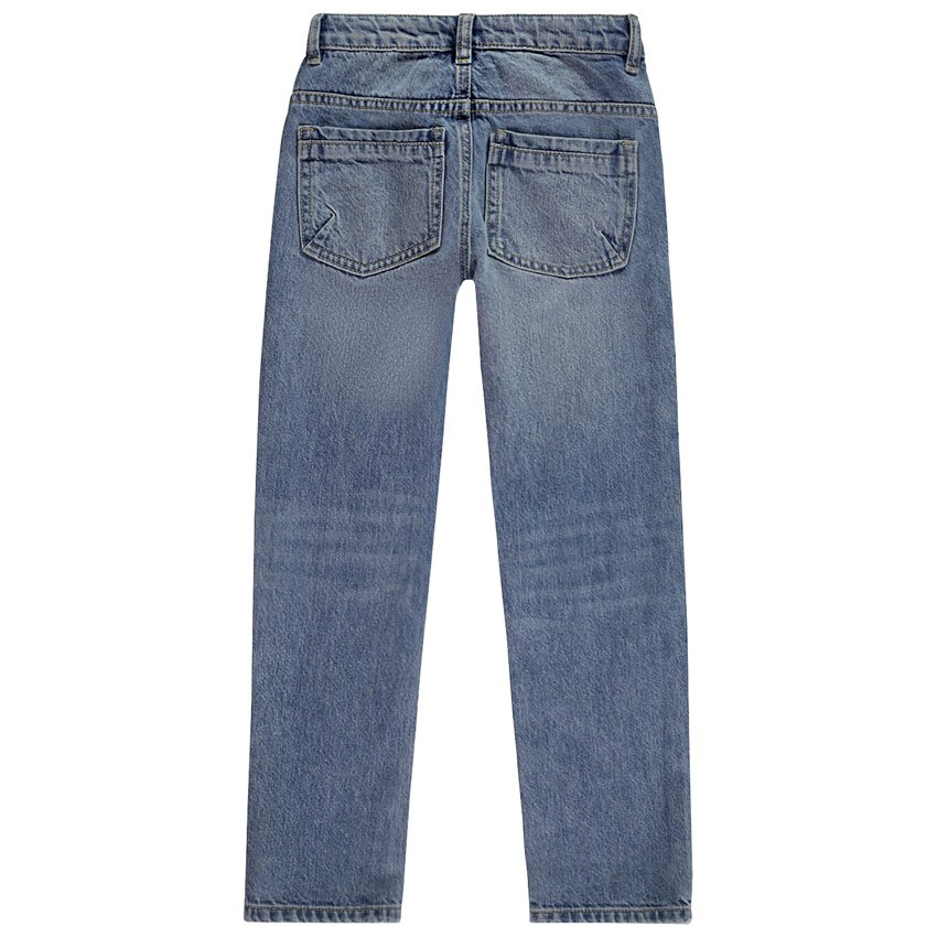 Jean droit en denim effet délavé pour garçon 