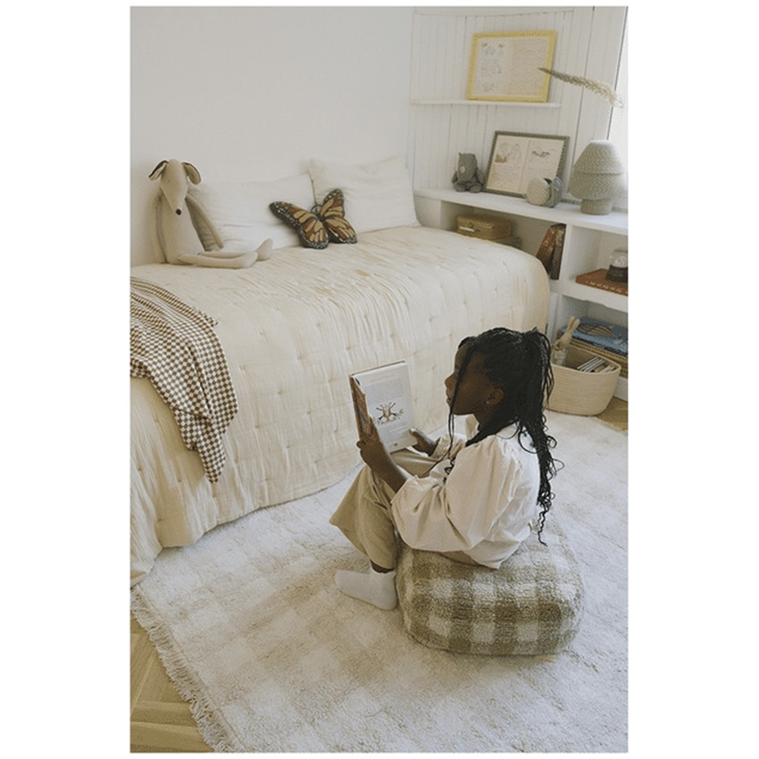 Poef Vichy Matcha 40x40x20cm 