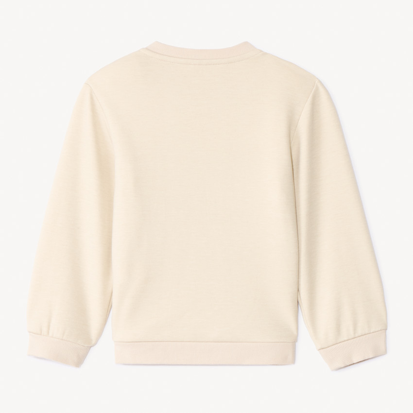 Sweatshirt in fleece met geborduurd lusdier voor babyjongens 
