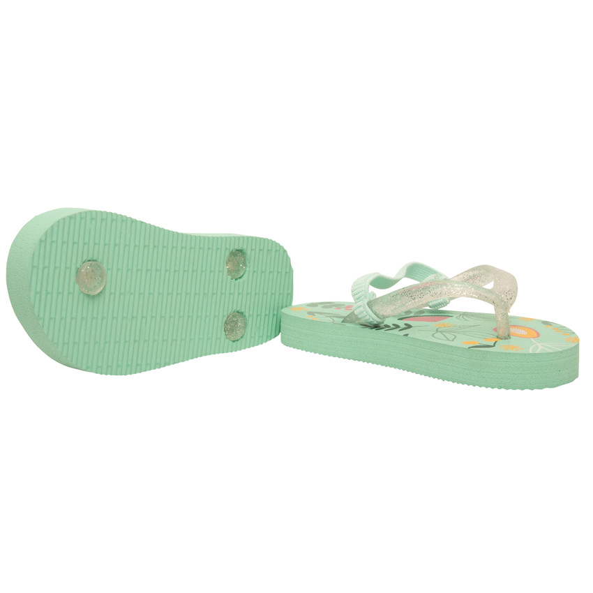 Slippers met glinsterende band en fruitprint voor meisjes met bandje volgens de leeftijd 